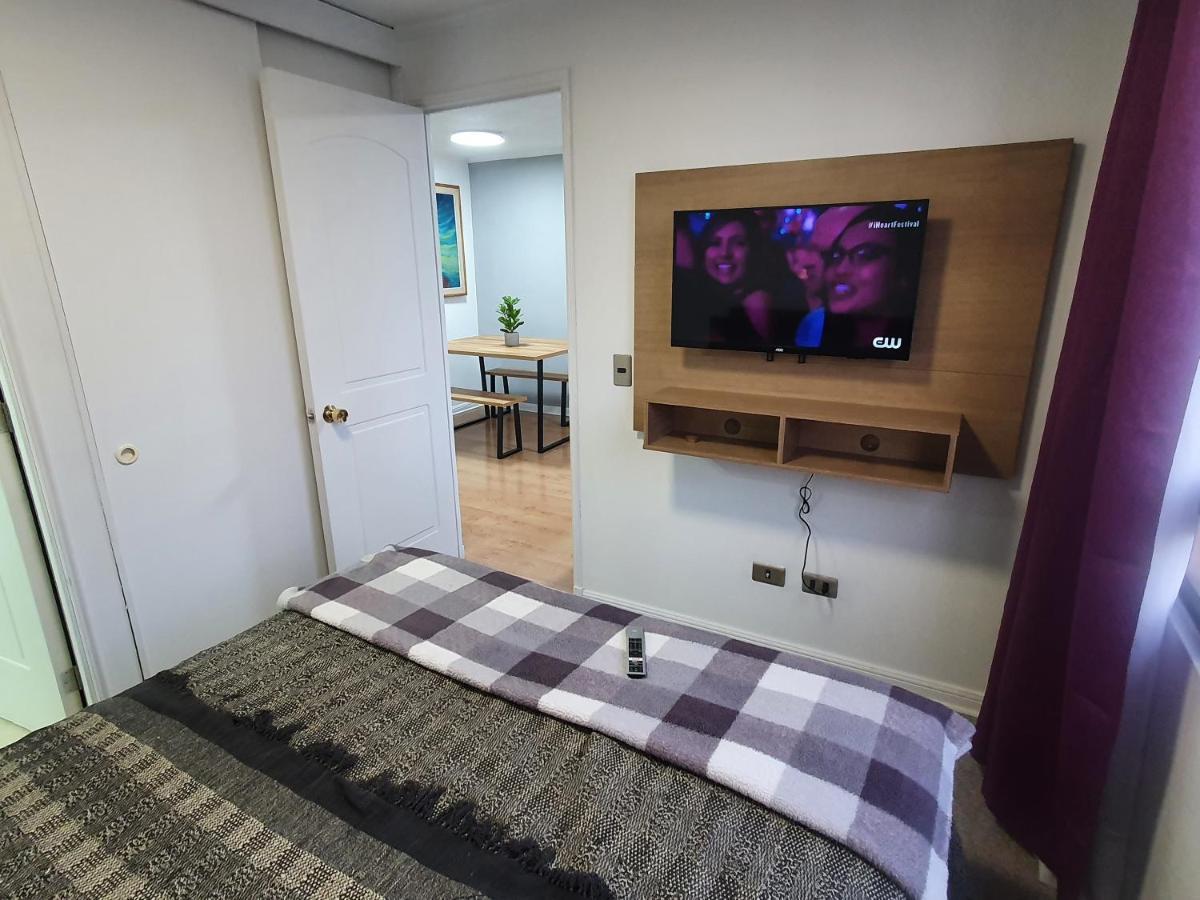 Centrico, Comodo Y Moderno Con Vista Privilegiada Hasta 4Pers Santiago de Chile Bagian luar foto