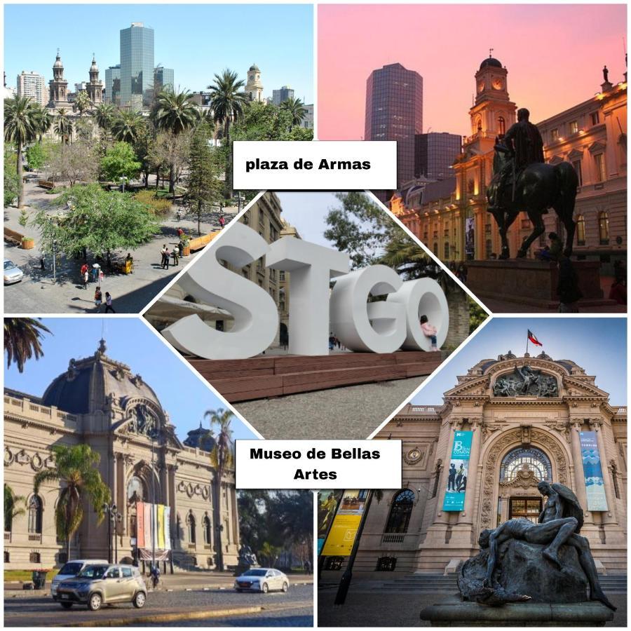 Centrico, Comodo Y Moderno Con Vista Privilegiada Hasta 4Pers Santiago de Chile Bagian luar foto