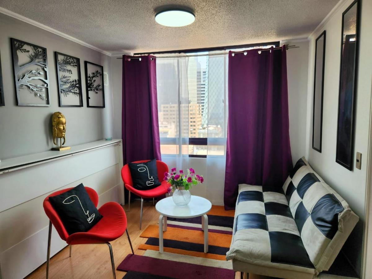 Centrico, Comodo Y Moderno Con Vista Privilegiada Hasta 4Pers Santiago de Chile Bagian luar foto